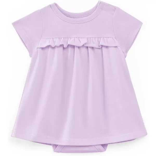 Haloumoning Baby Girl Romper Dress Infant Summer Clothes Newborn Short Sleeve Ruffle Solid Bodysuit 3-12 Months