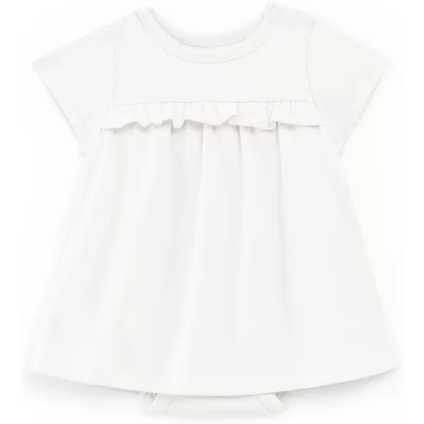 Haloumoning Baby Girl Romper Dress Infant Summer Clothes Newborn Short Sleeve Ruffle Solid Bodysuit 3-12 Months