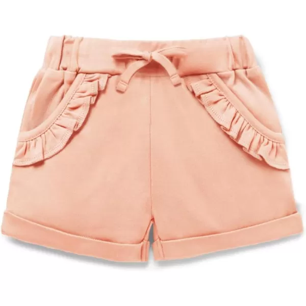 Haloumoning Baby Girls' and Toddler Pull on Ruffle Pockets Shorts