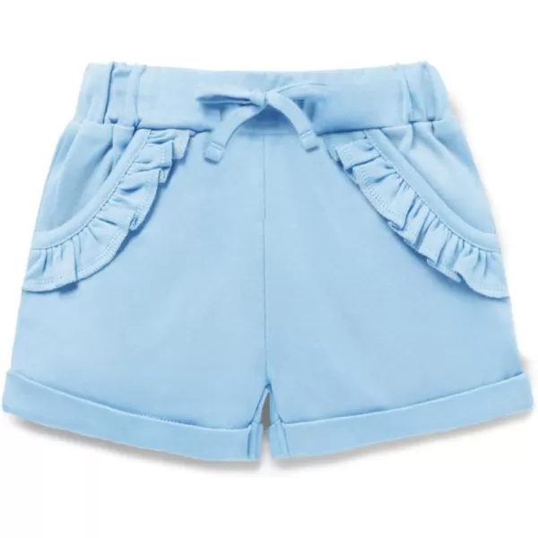 Haloumoning Baby Girls' and Toddler Pull on Ruffle Pockets Shorts