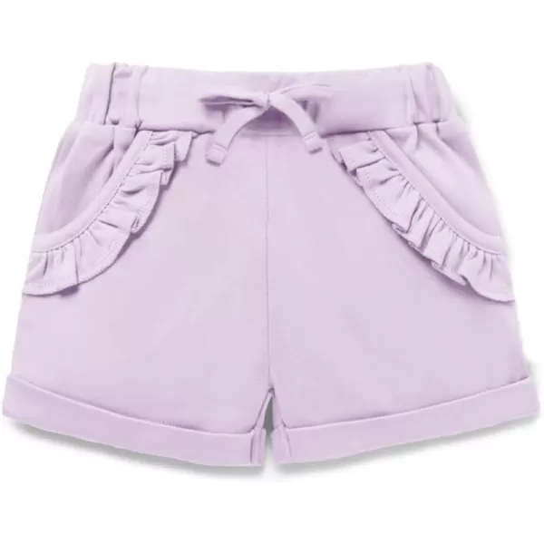 Haloumoning Baby Girls' and Toddler Pull on Ruffle Pockets Shorts