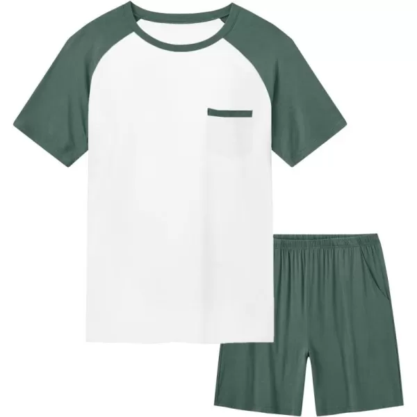 Haloumoning Boys Active Short Sets Short Sleeve Raglan T Shirt Tops and Shorts Kids 2 Piece Summer Outfits 4-14 Years