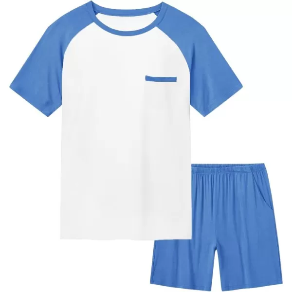 Haloumoning Boys Active Short Sets Short Sleeve Raglan T Shirt Tops and Shorts Kids 2 Piece Summer Outfits 4-14 Years
