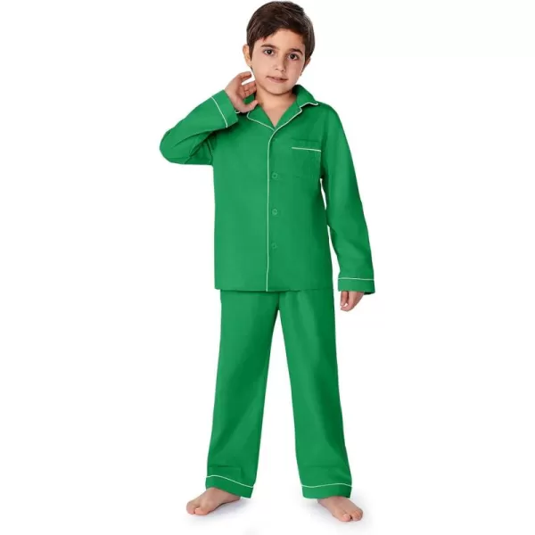 Haloumoning Boys Button Down Clothing Sets 2 Piece Long Sleeve Shirts and Pants Outfits 5-14 Years