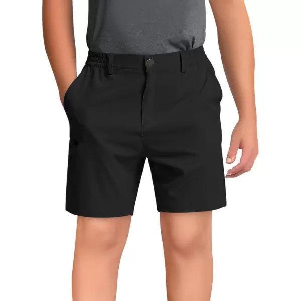 Haloumoning Boys Cargo Shorts Hiking Casual Quick Dry Elastic Waist Athletic Outdoor Short with 6 Pockets 5-14 Years