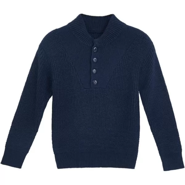 Haloumoning Boys Henley Sweater Shirt Kids Fashion Long Sleeve Knit Pullover Clothes 5-14 Years