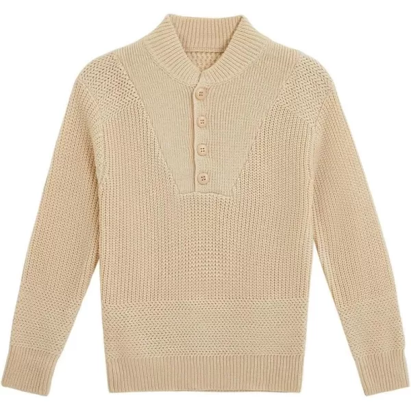 Haloumoning Boys Henley Sweater Shirt Kids Fashion Long Sleeve Knit Pullover Clothes 5-14 Years