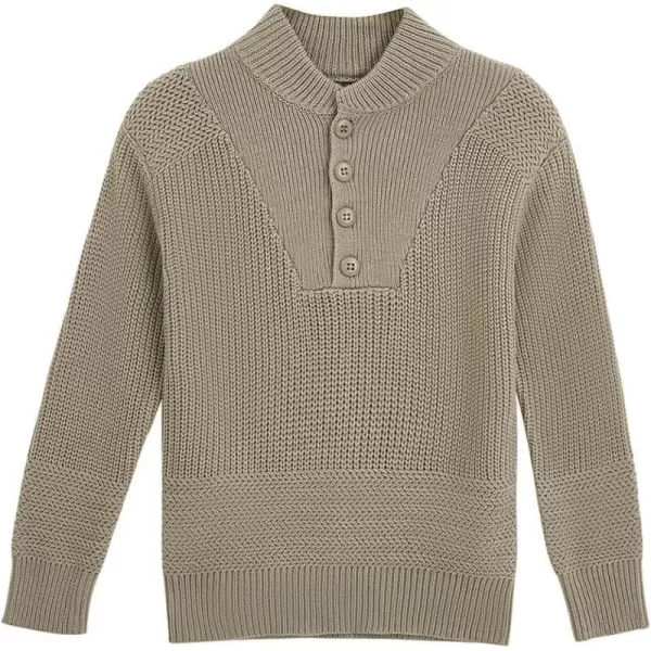 Haloumoning Boys Henley Sweater Shirt Kids Fashion Long Sleeve Knit Pullover Clothes 5-14 Years