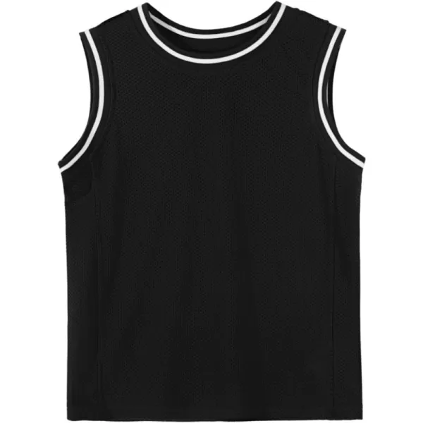 Haloumoning Boys Mesh Tank Tops Kids Sleeveless Athletic Shirts Jerseys 4-14 Years