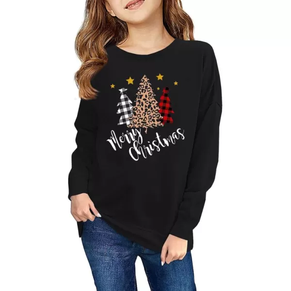 Haloumoning Girls Striped Color Block Sweatshirts Kids Tie Dye Crewneck Long Sleeve Pullover Tops 4-15 Years
