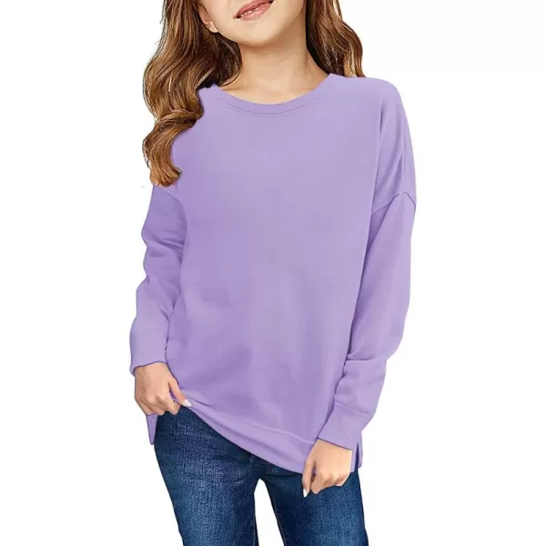 Haloumoning Girls Striped Color Block Sweatshirts Kids Tie Dye Crewneck Long Sleeve Pullover Tops 4-15 Years