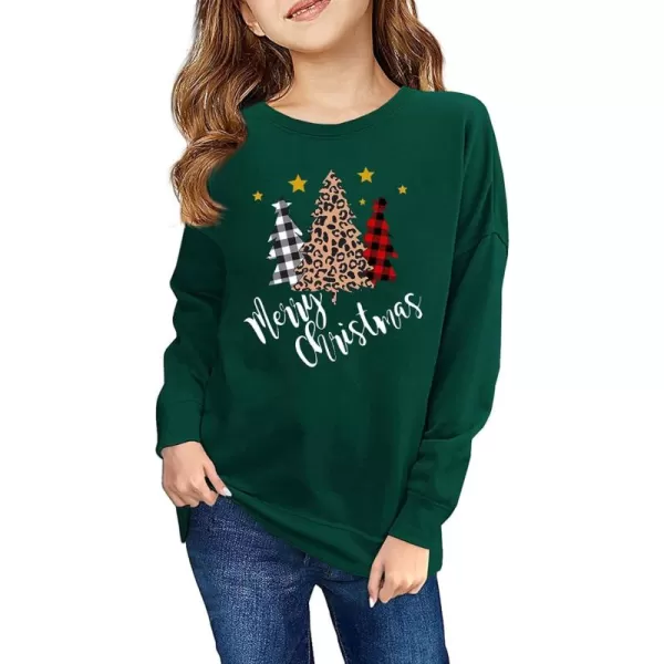 Haloumoning Girls Striped Color Block Sweatshirts Kids Tie Dye Crewneck Long Sleeve Pullover Tops 4-15 Years