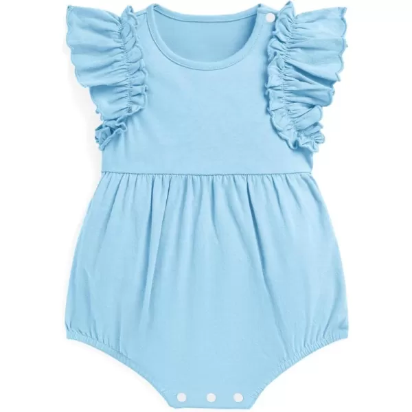 Haloumoning Newborn Baby Girl Clothes Summer Cute Bubble Romper Bodysuit Infant Outfits