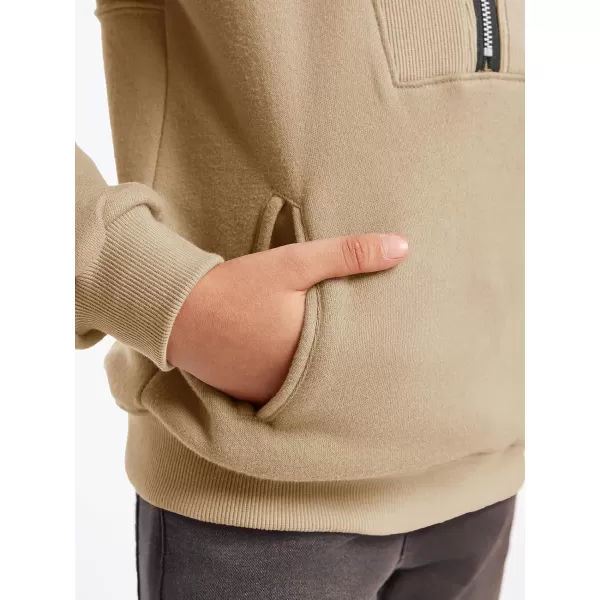 Boys Half Zip Pullover Sweatshirts Kids Fashion Fleece Lined Stand Collar Sweatshirt 5-14 Years
