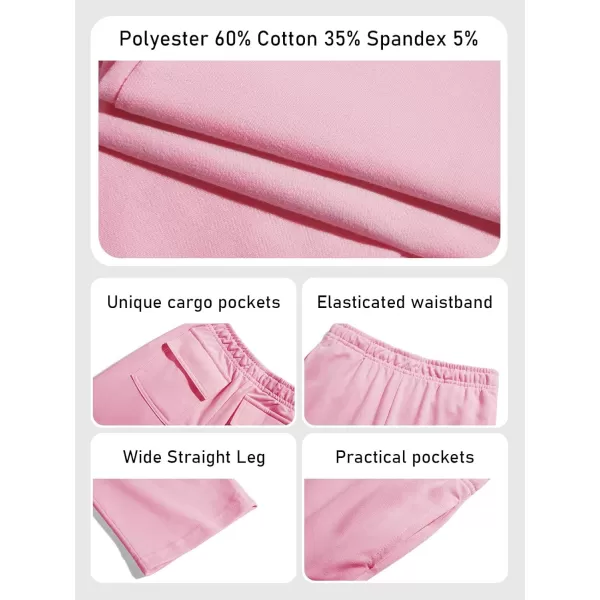 Girls Kids Cargo Sweatpants Wide Straight Leg Jogger Pants 5-14 years