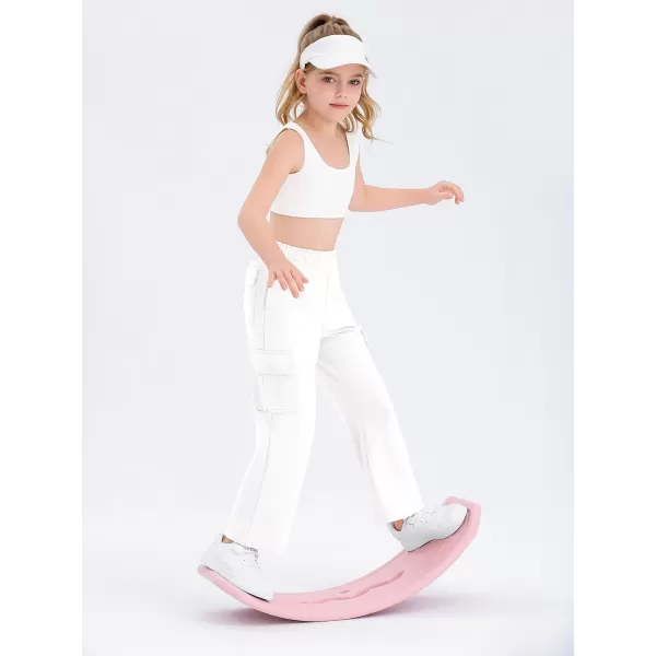 Girls Kids Cargo Sweatpants Wide Straight Leg Jogger Pants 5-14 years