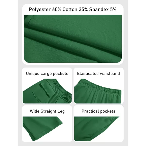 Girls Kids Cargo Sweatpants Wide Straight Leg Jogger Pants 5-14 years