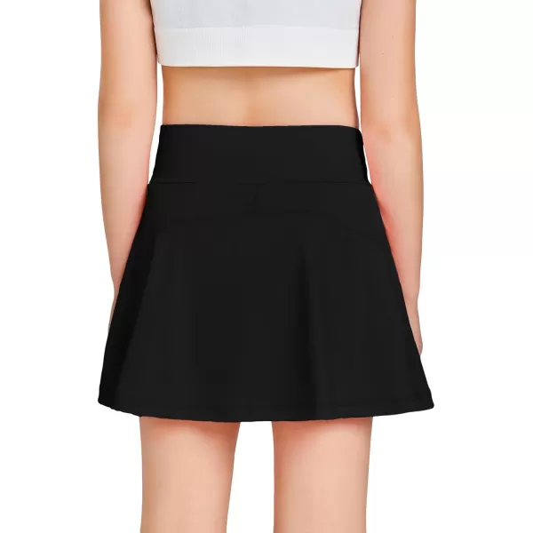 Girls Tennis Skirt with Pockets Shorts Crossover High Waisted Athletic Skorts Workout Golf Running Skirts