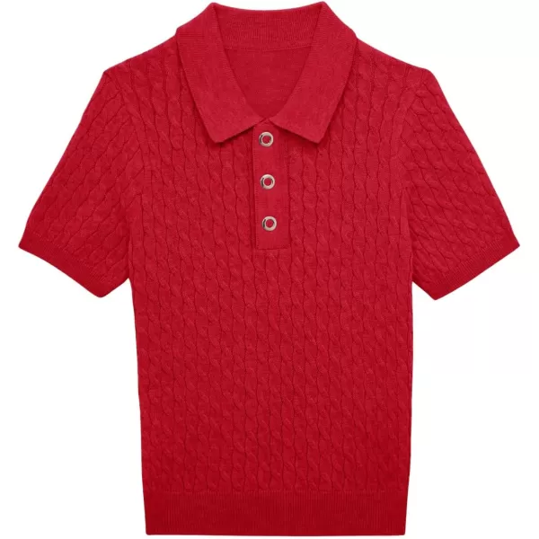 Haloumoning Boys Cable Knit Polo Shirt Kids Short Sleeve Sweater Fashion Pullover Tops Clothes 5-14 Years