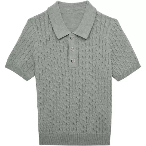 Haloumoning Boys Cable Knit Polo Shirt Kids Short Sleeve Sweater Fashion Pullover Tops Clothes 5-14 Years