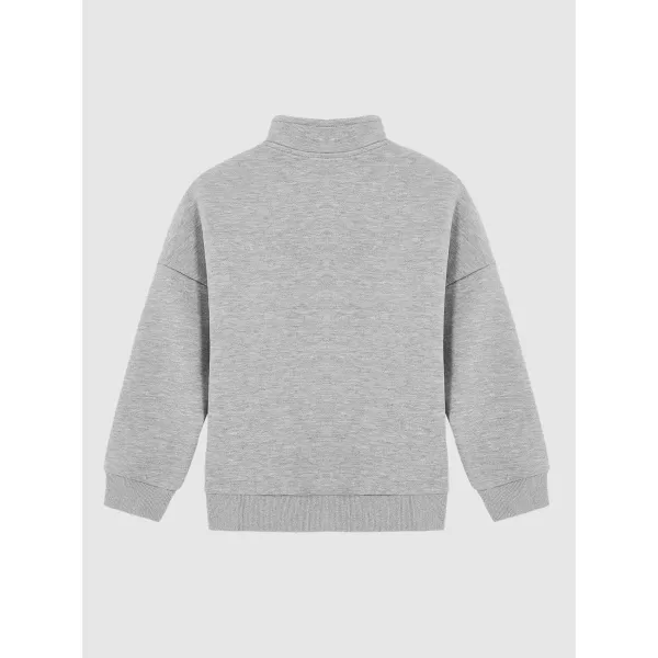 Haloumoning Boys Quarter Zip Sweatshirts Oversized Long Sleeve Half Zip Pullover Fall Outfits