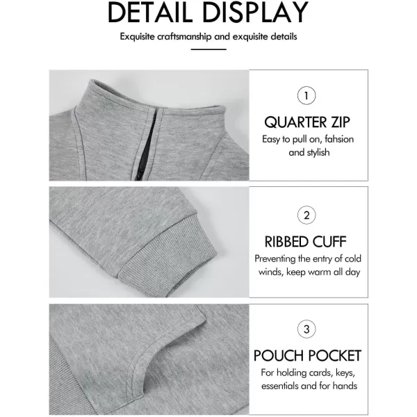 Haloumoning Boys Quarter Zip Sweatshirts Oversized Long Sleeve Half Zip Pullover Fall Outfits