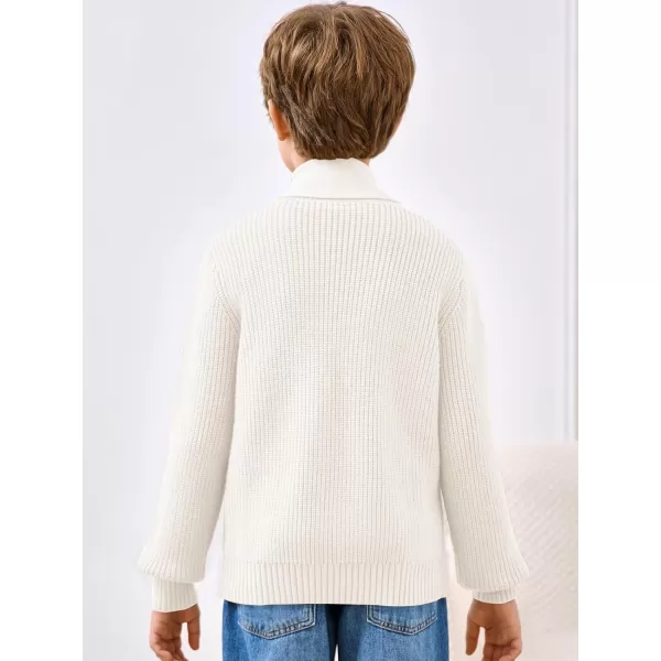 Haloumoning Boy's Shawl Collar Cardigan Sweater Button Down Long Sleeve Knitted Outwear Sweater Coats with Pockets