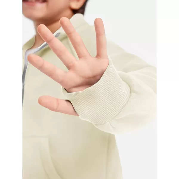 Haloumoning Boys Thumb Hole Sweatshirts Half Zipper Long Sleeve Fleece Pullover with Pockets 5-14 Years