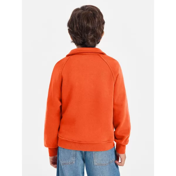 Haloumoning Boys Thumb Hole Sweatshirts Half Zipper Long Sleeve Fleece Pullover with Pockets 5-14 Years