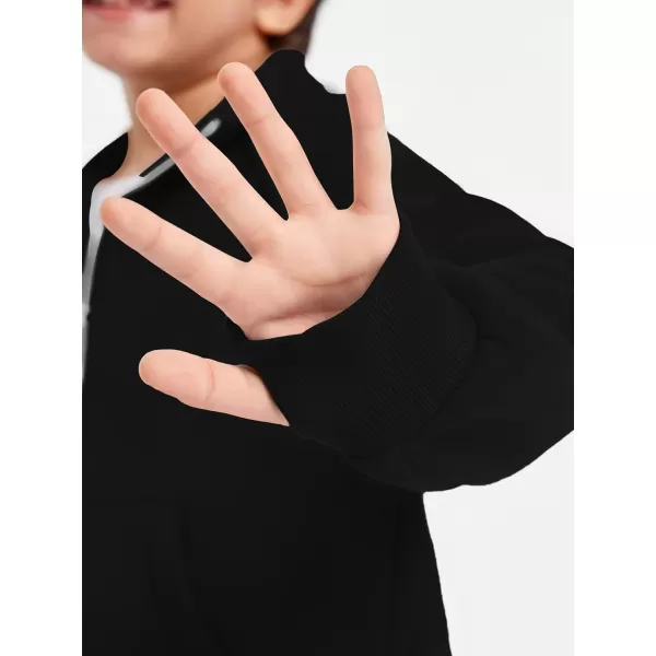 Haloumoning Boys Thumb Hole Sweatshirts Half Zipper Long Sleeve Fleece Pullover with Pockets 5-14 Years