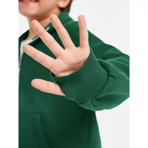 Haloumoning Boys Thumb Hole Sweatshirts Half Zipper Long Sleeve Fleece Pullover with Pockets 5-14 Years
