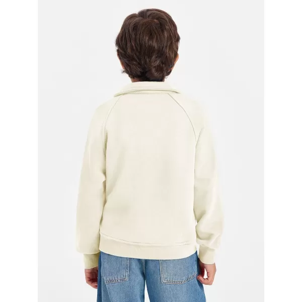 Haloumoning Boys Thumb Hole Sweatshirts Half Zipper Long Sleeve Fleece Pullover with Pockets 5-14 Years