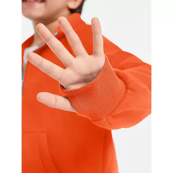 Haloumoning Boys Thumb Hole Sweatshirts Half Zipper Long Sleeve Fleece Pullover with Pockets 5-14 Years