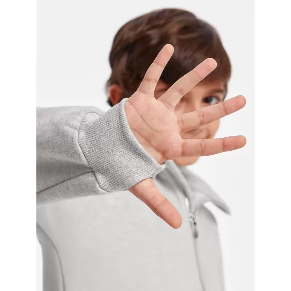Haloumoning Boys Thumb Hole Sweatshirts Half Zipper Long Sleeve Fleece Pullover with Pockets 5-14 Years