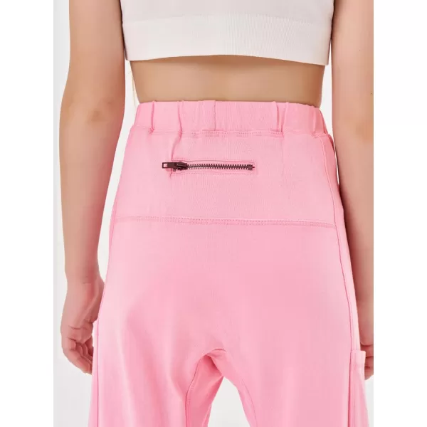 Haloumoning Cargo Pants for Girls Casual Baggy Straight Leg Elastic Waist Jogger Sweatpants 5-14Y
