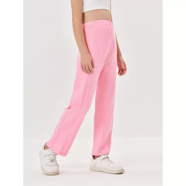 Haloumoning Cargo Pants for Girls Casual Baggy Straight Leg Elastic Waist Jogger Sweatpants 5-14Y