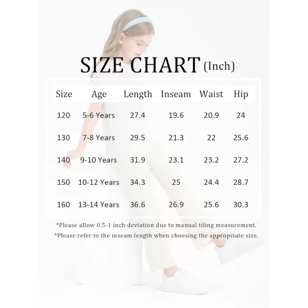 Haloumoning Girls Bell Bottom Stretchy Knit Pants Summer Flare Ribbed Bootcut Leggings 5-14 Years