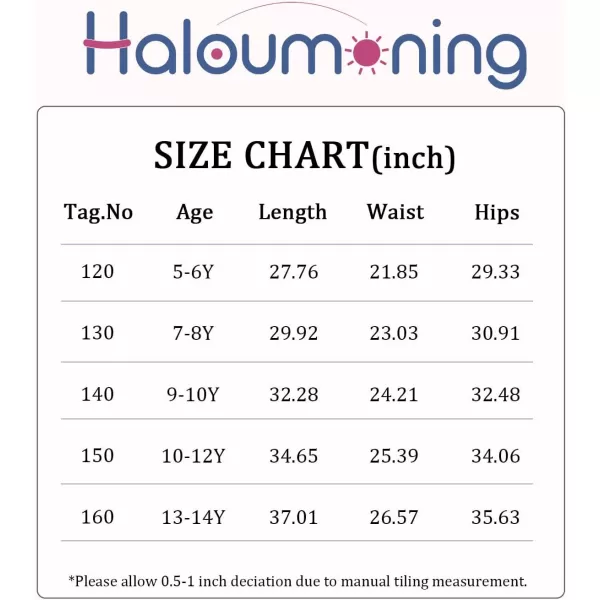 Haloumoning Girls Cargo Pants High Waist Parachute Pants Wide Leg Kids Joggers with Pockets 5-14 Years