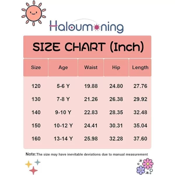 Haloumoning Girl's Flare Pants Kids High Waisted Button Multiple Pockets Yoga Bootcut Pants Full Length Bell Bottoms