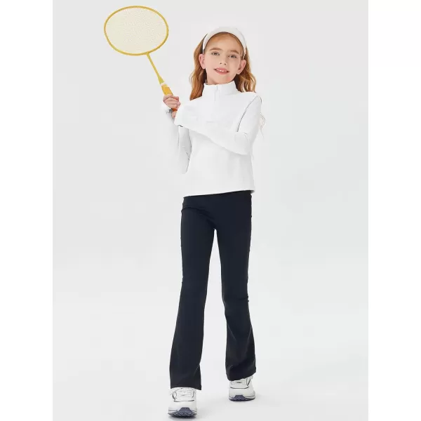 Haloumoning Girls Half Zip Pullover Sweatshirt Long Sleeve Workout Shirts Mock Neck Athletic Cropped Tops