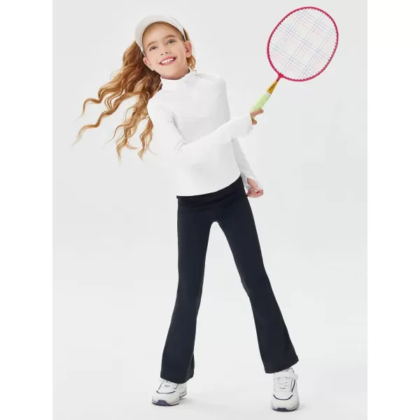 Haloumoning Girls Half Zip Pullover Sweatshirt Long Sleeve Workout Shirts Mock Neck Athletic Cropped Tops