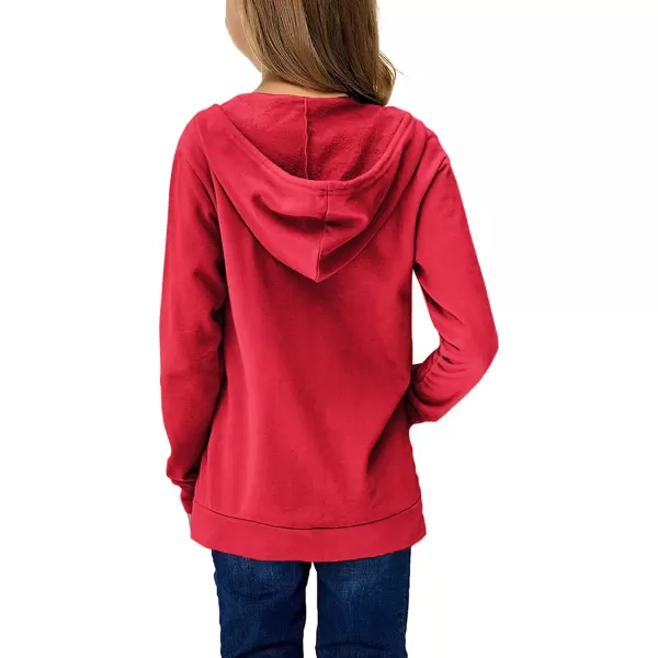 Haloumoning Kids Girls Fleece Pullover Hoodies Cute Leopard Printed Hooded Sweatshirts with Pockets 4-15 Years