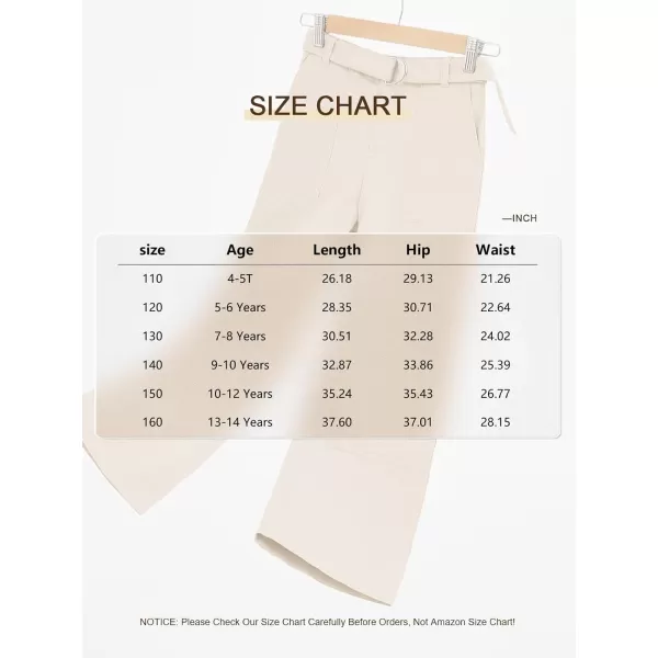 Haloumoning Kids Girls Wide Leg Cargo Pants Cute Baggy Trousers 4-14 Years