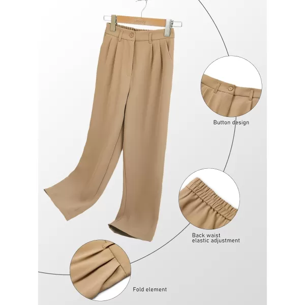 Kids Girls High Waist Wide Leg School Uniform Pants 5-14 Years