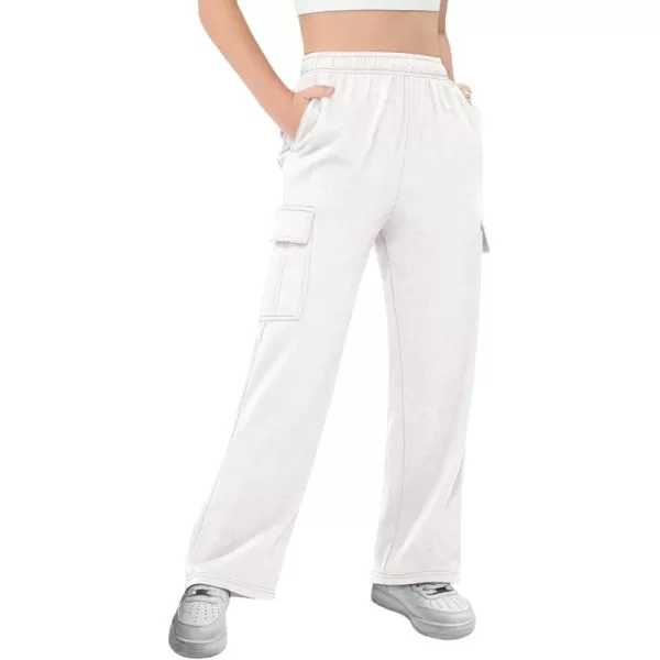 Girls Kids Cargo Sweatpants Wide Straight Leg Jogger Pants 5-14 years
