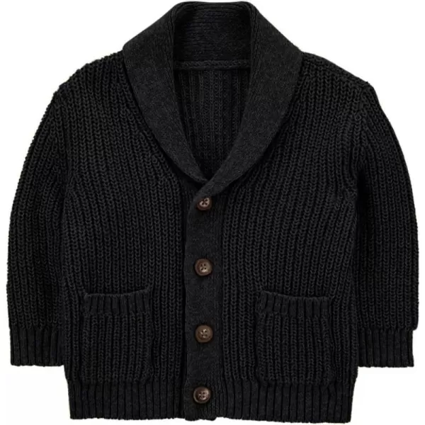 Haloumoning Boy's Shawl Collar Cardigan Sweater Button Down Long Sleeve Knitted Outwear Sweater Coats with Pockets