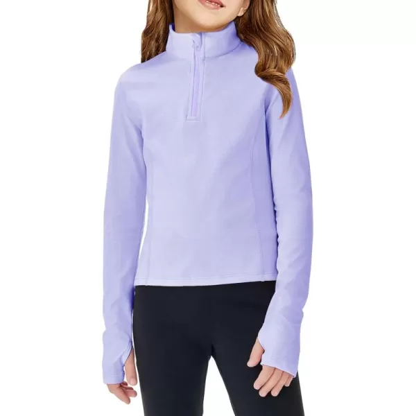 Haloumoning Girls Half Zip Pullover Sweatshirt Long Sleeve Workout Shirts Mock Neck Athletic Cropped Tops