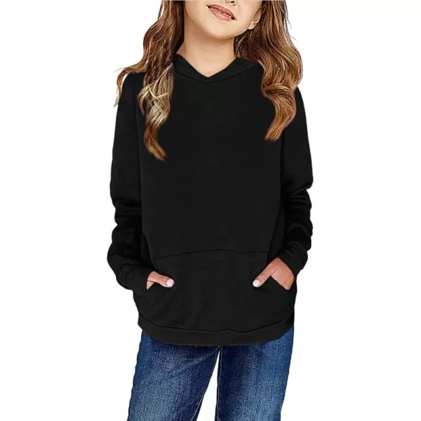 Haloumoning Kids Girls Fleece Pullover Hoodies Cute Leopard Printed Hooded Sweatshirts with Pockets 4-15 Years