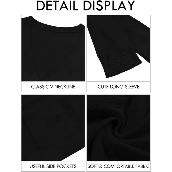Girls Cardigans Kids Fashion Open Front Long Sleeve Knit Sweaters Outerwear with Pockets 5-14 Years