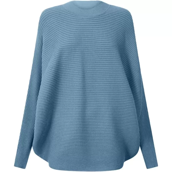 Girls Oversized Sweater Kids Fashion Batwing Sleeve Ribbed Knit Pullover Tops 5-14 Years